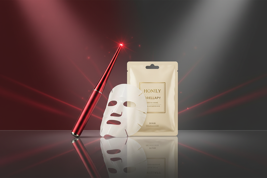 Red light therapy wand and a face mask is going to be my front headline 